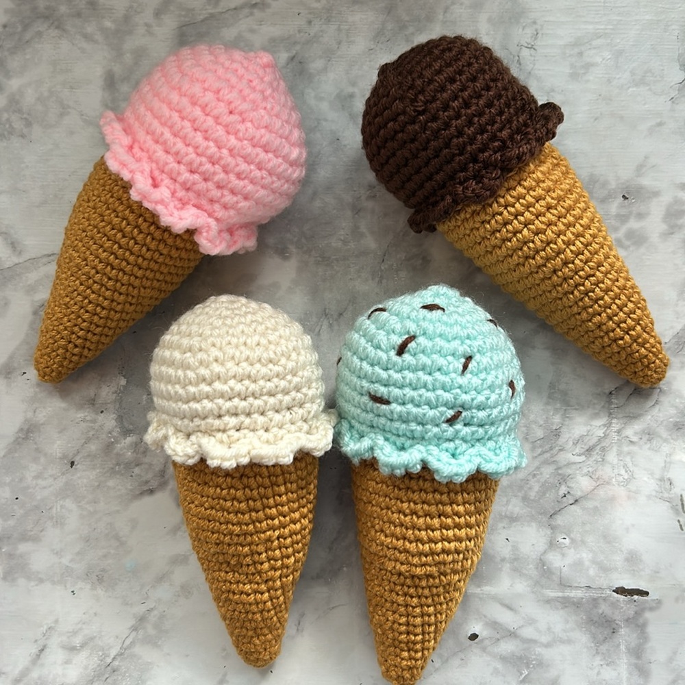Crochet Ice Cream Cone - Picture 6 of 6